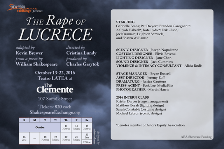 Lucrece with Credits